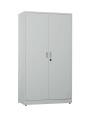 Metalowa szafa ubraniowo-gospodarcza, zamek elektroniczny, 1800x1000x500 mm, szara - TechViking