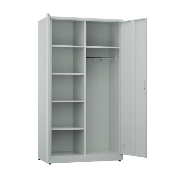 Metalowa szafa ubraniowo-gospodarcza, zamek elektroniczny, 1800x1000x500 mm, szara - TechViking #2