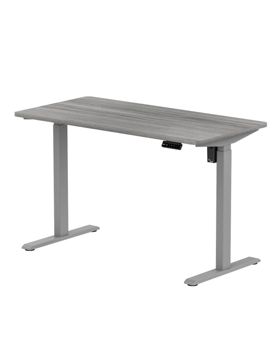 Biurko z elektryczną regulacją wysokości, 1200x600 mm, szare - TechViking
