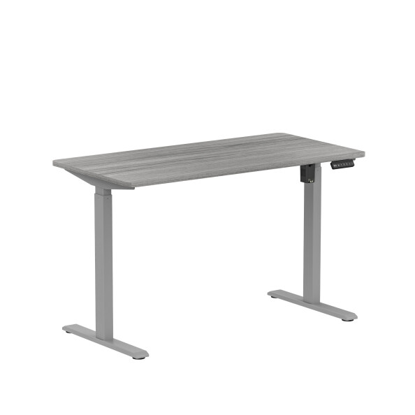 Biurko z elektryczną regulacją wysokości, 1200x600 mm, szare - TechViking #3