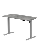 Biurko z elektryczną regulacją wysokości, blat w całości, 1200x600 mm, szare - TechViking