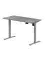 Biurko z elektryczną regulacją wysokości, blat w całości, 1200x600 mm, szare - TechViking