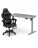 Zestaw: Biurko z regulacją wysokości, szare + Fotel gamingowy NORD-X czarny - TechViking
