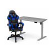 Zestaw: Biurko z regulacją wysokości, szare + Fotel gamingowy NORD-X czarno-niebieski - TechViking #1