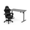 Zestaw: Biurko z regulacją wysokości, szare + Fotel gamingowy NORD-X2 czarny - TechViking #1