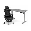 Zestaw: Biurko z regulacją wysokości, szare + Fotel gamingowy THOR-X czarny - TechViking #1