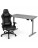 Zestaw: Biurko z regulacją wysokości, szare + Fotel gamingowy THOR-X czarny - TechViking