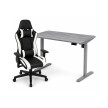 Zestaw: Biurko z regulacją wysokości, szare + Fotel gamingowy THOR-X czarno-biały - TechViking #1