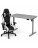 Zestaw: Biurko z regulacją wysokości, szare + Fotel gamingowy THOR-X czarno-biały - TechViking