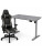 Zestaw: Biurko z regulacją wysokości, szare + Fotel gamingowy THOR-X czarno-szary - TechViking