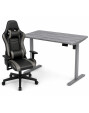 Zestaw: Biurko z regulacją wysokości, szare + Fotel gamingowy THOR-X czarno-szary - TechViking