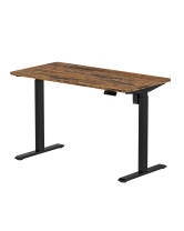 Biurko z elektryczną regulacją wysokości, 1200x600 mm, NATURAL: orzech/czarne - TechViking