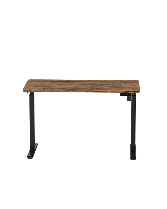 Biurko z elektryczną regulacją wysokości, 1200x600 mm, NATURAL: orzech/czarne - TechViking