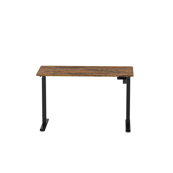Biurko z elektryczną regulacją wysokości, 1200x600 mm, NATURAL: orzech/czarne - TechViking #2