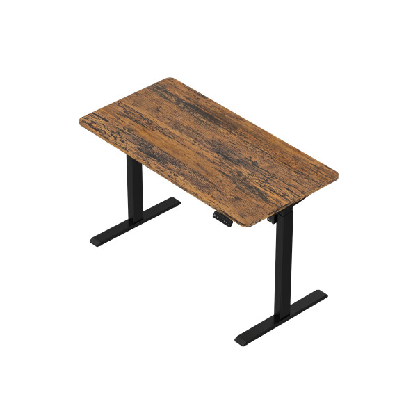 Biurko z elektryczną regulacją wysokości, 1200x600 mm, NATURAL: orzech/czarne - TechViking #4