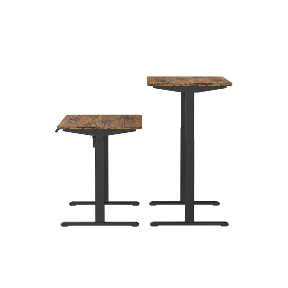 Biurko z elektryczną regulacją wysokości, 1200x600 mm, NATURAL: orzech/czarne - TechViking #5