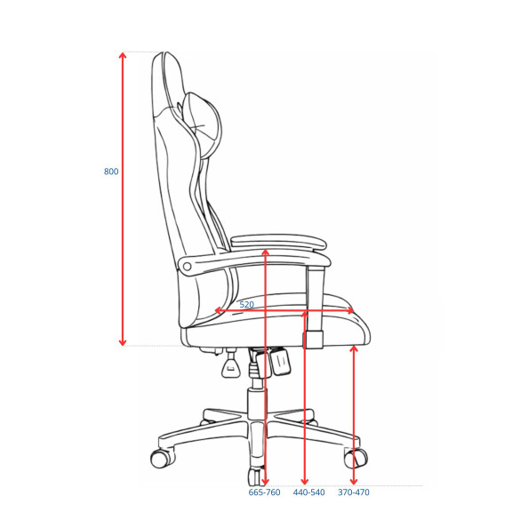 Fotel gamingowy NORD-X3 czarno / czerwony - TechViking #7