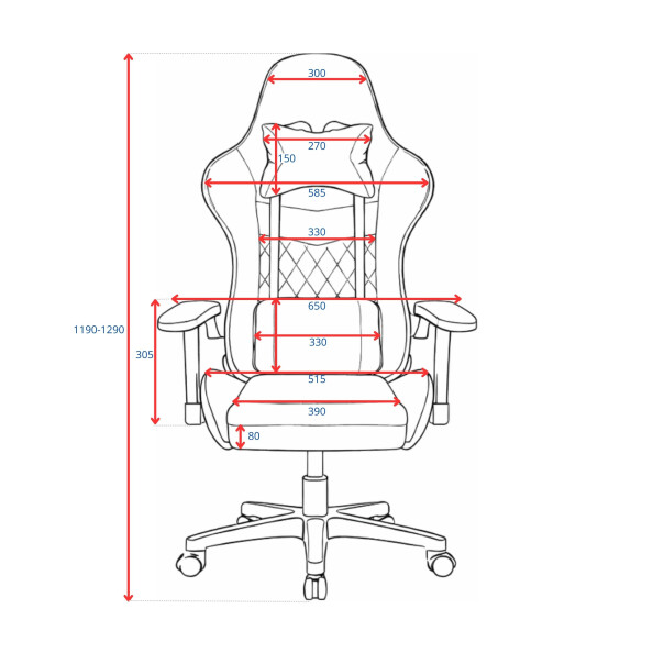 Fotel gamingowy NORD-X2 czarno / czerwony - TechViking #7