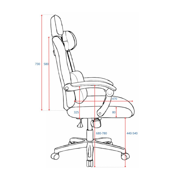 Fotel biurowy GPX czarny - TechViking #6