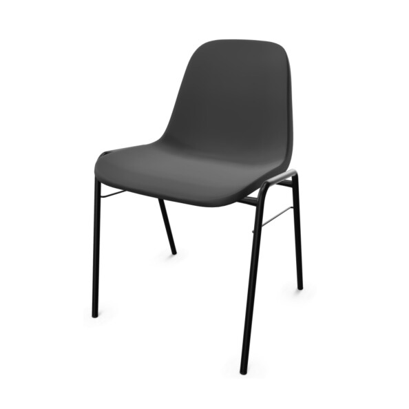 Krzesło do poczekalni Beta Chrome grafitowe - TechViking #3