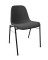 Krzesło do poczekalni Beta Chrome czarne - TechViking
