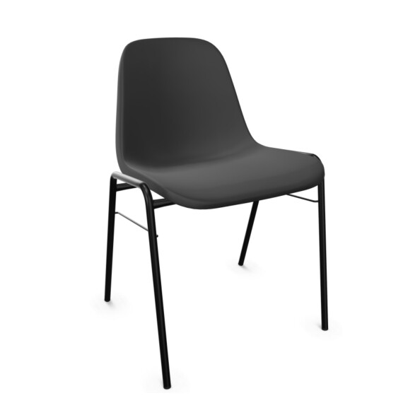 Krzesło do poczekalni Beta Chrome grafitowe - TechViking #1