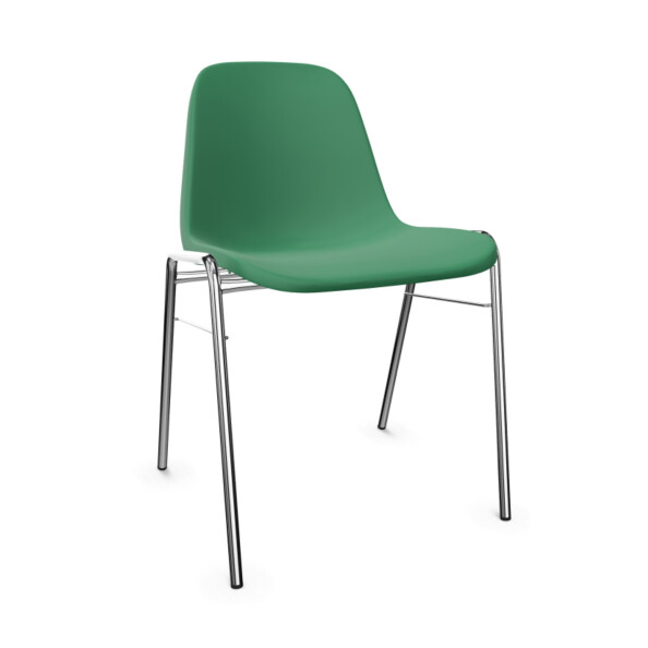 Krzesło do poczekalni Beta Chrome zielone - TechViking #1