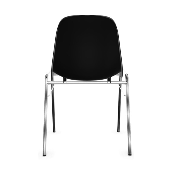 Krzesło do poczekalni Beta Chrome czarne - TechViking #3