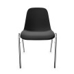 Krzesło do poczekalni Beta Chrome czarne - TechViking #4