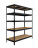Metalowy regał półkowy SKALD, 1800x1500x450 mm, 5 półek z płyty MDF, 300 kg, czarny - TechViking