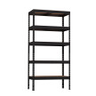 Metalowy regał półkowy SKALD, 1800x1200x450 mm, 5 półek z płyty MDF, 275 kg, czarny - TechViking #1
