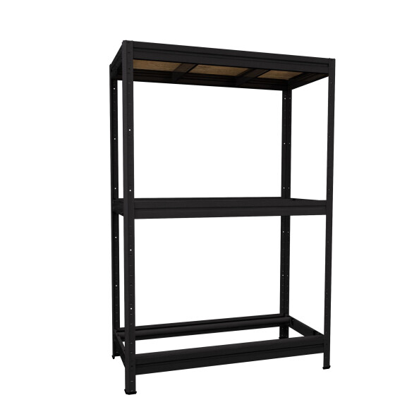 Metalowy regał na opony THORAX TYRE, 1770x1200x600 mm, 2+1 półki, 100 kg, czarny - TechViking #2